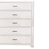 Modern Style Wooden Chest with 5 Drawers and Tapered Legs White - BM203278 By Casagear Home BM203278