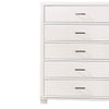 Modern Style Wooden Chest with 5 Drawers and Tapered Legs White - BM203278 By Casagear Home BM203278