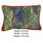 20 X 14 Inch Fabric Pillow with Abstract Art Details Multicolor By Casagear Home BM203508