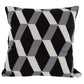 20 x 20 Inch Cashmere Pillow with Zig Zag Pattern Set of 2 Black and Gray - BM203517 By Casagear Home BM203517