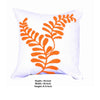 18 X 18 Inch Cotton Pillow with Sprig Pattern Embroidery Orange By Casagear Home BM203555