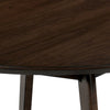 Round Wooden Dining Table with Fin Style Leg Support Walnut Brown By Casagear Home BM203976