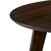 Round Wooden Dining Table with Fin Style Leg Support Walnut Brown By Casagear Home BM203976