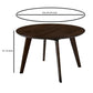 Round Wooden Dining Table with Fin Style Leg Support Walnut Brown By Casagear Home BM203976