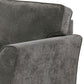 Chenille Fabric Upholstered Wooden Loveseat with Flared Arms Gray By Casagear Home BM203997