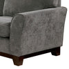 Chenille Fabric Upholstered Wooden Loveseat with Flared Arms Gray By Casagear Home BM203997