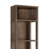 Transitional Wooden Pier with 4 Open Shelves and 2 Drawers Brown by Casagear Home BM204138