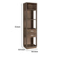 Transitional Wooden Pier with 4 Open Shelves and 2 Drawers Brown by Casagear Home BM204138