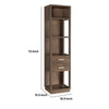 Transitional Wooden Pier with 4 Open Shelves and 2 Drawers Brown by Casagear Home BM204138