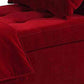 Button Tufted Wooden Storage Bench with Pillow and Blanket Red by Casagear Home BM204202