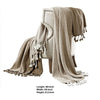 Montgeron Herringbone Cotton Throw Set of 2 Brown and White By Casagear Home BM204246