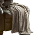 Treviso Faux Fur Throw with Fret Pattern The Urban Port Beige By Casagear Home BM204286