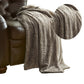 Treviso Faux Fur Throw with Fret Pattern The Urban Port Beige By Casagear Home BM204286