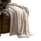 60 Inch Throw Blanket Faux Fur Fretted Design Machine Washable Cream By Casagear Home BM204287