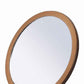 Wooden Makeup Round Mirror with Pedestal Base Brown and Silver By Casagear Home BM204305