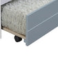 Transitional Style Wooden Trundle Bed with Caster Wheels Gray By Casagear Home BM204312