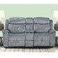 Fabric Upholstered Recliner Loveseat with USB Charging Docks Gray By Casagear Home BM204391