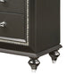 Contemporary Style 9 Drawer Wooden Dresser with Turned Legs Gray By Casagear Home BM204569