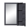 Industrial Style Metal Vanity Mirror with Recessed Door Storage Gray - BM204615 By Casagear Home BM204615