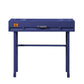 Industrial Style Metal and Wood 1 Drawer Vanity Desk Blue - BM204624 By Casagear Home BM204624