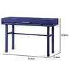 Industrial Style Metal and Wood 1 Drawer Vanity Desk Blue - BM204624 By Casagear Home BM204624