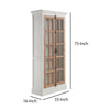 Wood and Glass Curio Cabinet with 5 Shelves Brown and Clear By Casagear Home BM204893