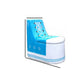 Sneaker Shoe Shaped Wooden Chair with Storage Blue and White By Casagear Home BM204957