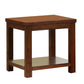 Square Shaped End Table with Open Bottom Shelf Brown - BM205366 By Casagear Home BM205366