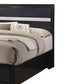 Wooden California King Size Bed with 2 Storage Drawers Black and Silver By Casagear Home BM205532