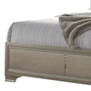 Wooden Eastern King Size Bed with Button Tufted Headboard Cream By Casagear Home BM205553