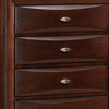 Transitional Wooden Chest with 5 Spacious Beveled Drawers Brown By Casagear Home BM205571