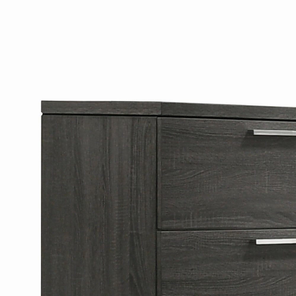 Wooden Dresser with Bracket Legs and 6 Spacious Drawers Oak Gray By Casagear Home BM205573