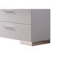 High Gloss Finish Wood and Metal Dresser with 6 Spacious Drawers,White By Casagear Home BM205574