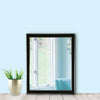 Transitional Style Mirror with Raised Wooden Frame, Black and Silver - BM205624 By Casagear Home