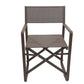 Metal Director Chair with X Shaped Braces Set of 2 Espresso Brown By Casagear Home BM205670