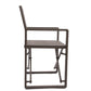 Metal Director Chair with X Shaped Braces Set of 2 Espresso Brown By Casagear Home BM205670