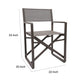 Metal Director Chair with X Shaped Braces Set of 2 Espresso Brown By Casagear Home BM205670