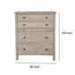 Wooden Chest with 4 Spacious Drawer and 1 Pull Out Tray Gray By Casagear Home BM205701