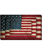 Rectangle 3 Tier Stacked Wall Art with US Flag Print Set of 4 Multicolor - BM205848 By Casagear Home BM205848