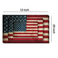 Rectangle 3 Tier Stacked Wall Art with US Flag Print Set of 4 Multicolor - BM205848 By Casagear Home BM205848