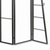 Modern Style 3 Panel Metal Screen with Hooks and Rod Hangings Black - BM205890 By Casagear Home BM205890