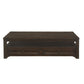 Rectangular Wooden Lift Top Coffee Table with 2 Drawers Brown By Casagear Home BM205982