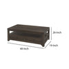 Rectangular Wooden Lift Top Coffee Table with 2 Drawers Brown By Casagear Home BM205982