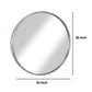 Contemporary Style Round Metal Framed Wall Mirror Large Antique Silver - BM205992 By Casagear Home BM205992