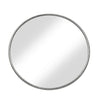 Contemporary Style Round Metal Framed Wall Mirror Large Antique Silver - BM205992 By Casagear Home BM205992