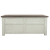 Cocktail Table With Spring Lift Top and Multiple Drawers Brown and White By Casagear Home BM206155