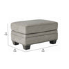 Leatherette Wooden Ottoman with Nailhead Trim Details Gray By Casagear Home BM206192