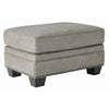 Leatherette Wooden Ottoman with Nailhead Trim Details, Gray By Casagear Home