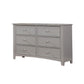 Transitional Styled Wooden Dresser with Storage Drawers Gray By Casagear Home BM206228