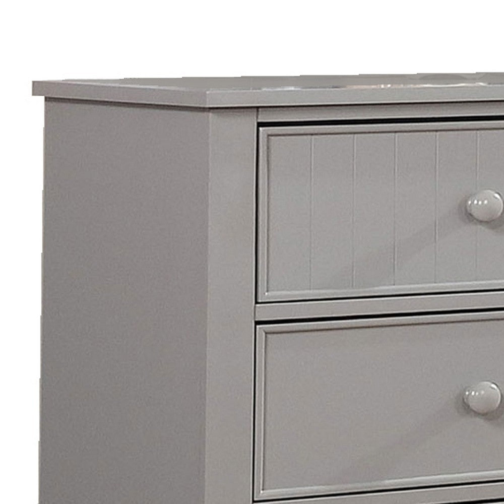 Transitional Styled Wooden Dresser with Storage Drawers Gray By Casagear Home BM206228